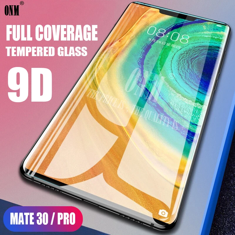 9D закаленное стекло для huawei mate 30/30 Pro Полное покрытие изогнутая Защитная пленка для экрана mate 30 Pro 5G Global защитное стекло