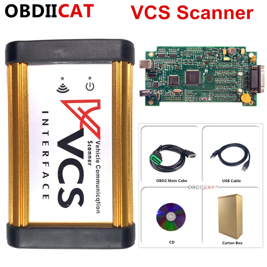 OBDIICAT качество A + с VCS интерфейсом Автомобильный сканер связи многоязычный