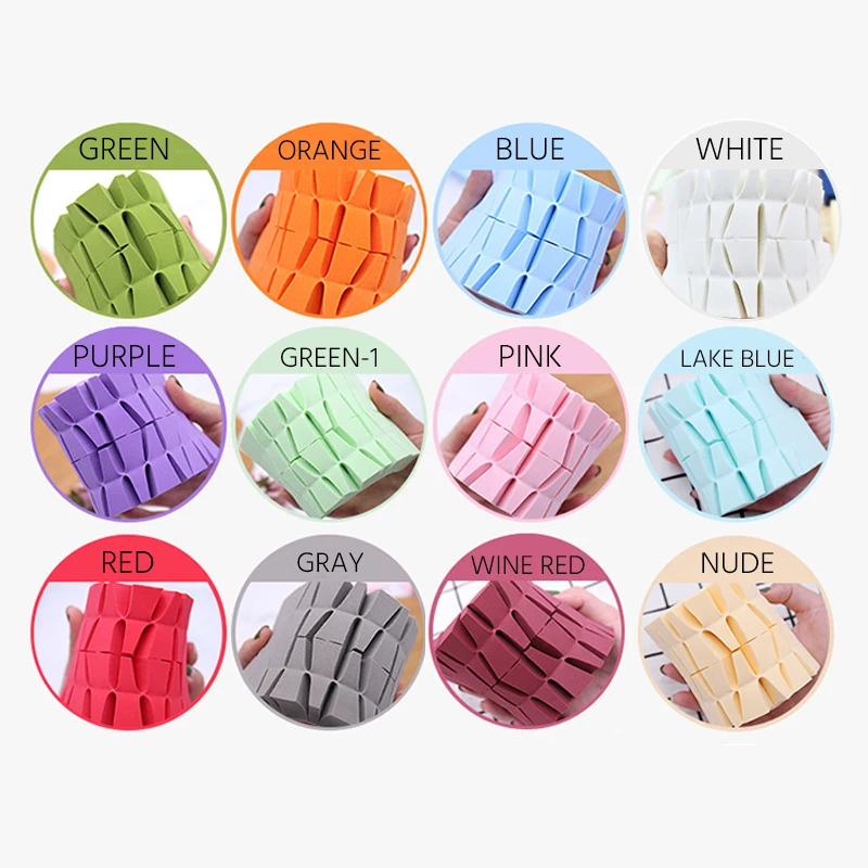 24 шт Одноразовые Макияж Губка comseticsбыл буфами на рукавах пудра гладкая Спонжик