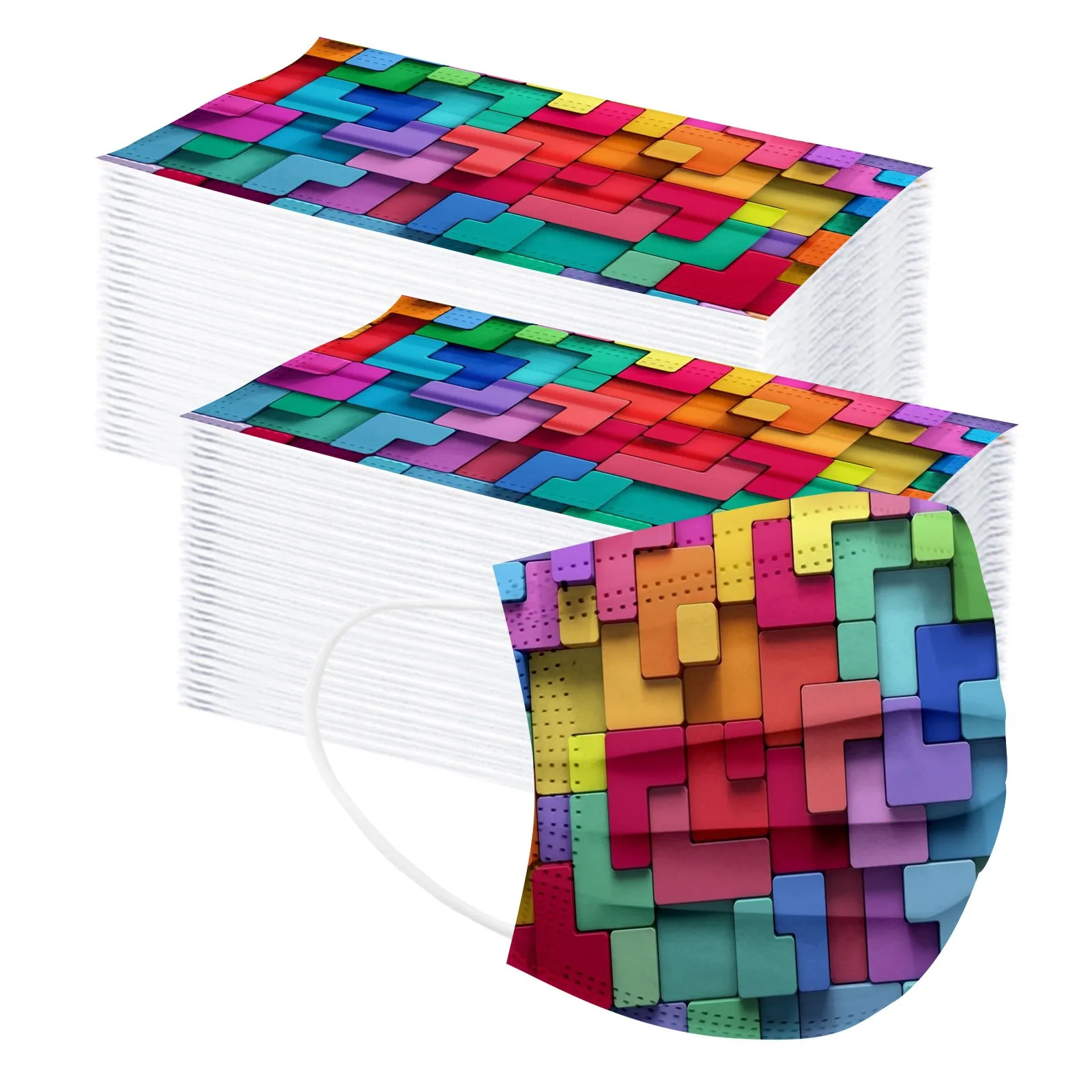 Одноразовая Маска для лица Реалистичная тушь взрослых 3-слойная защитная