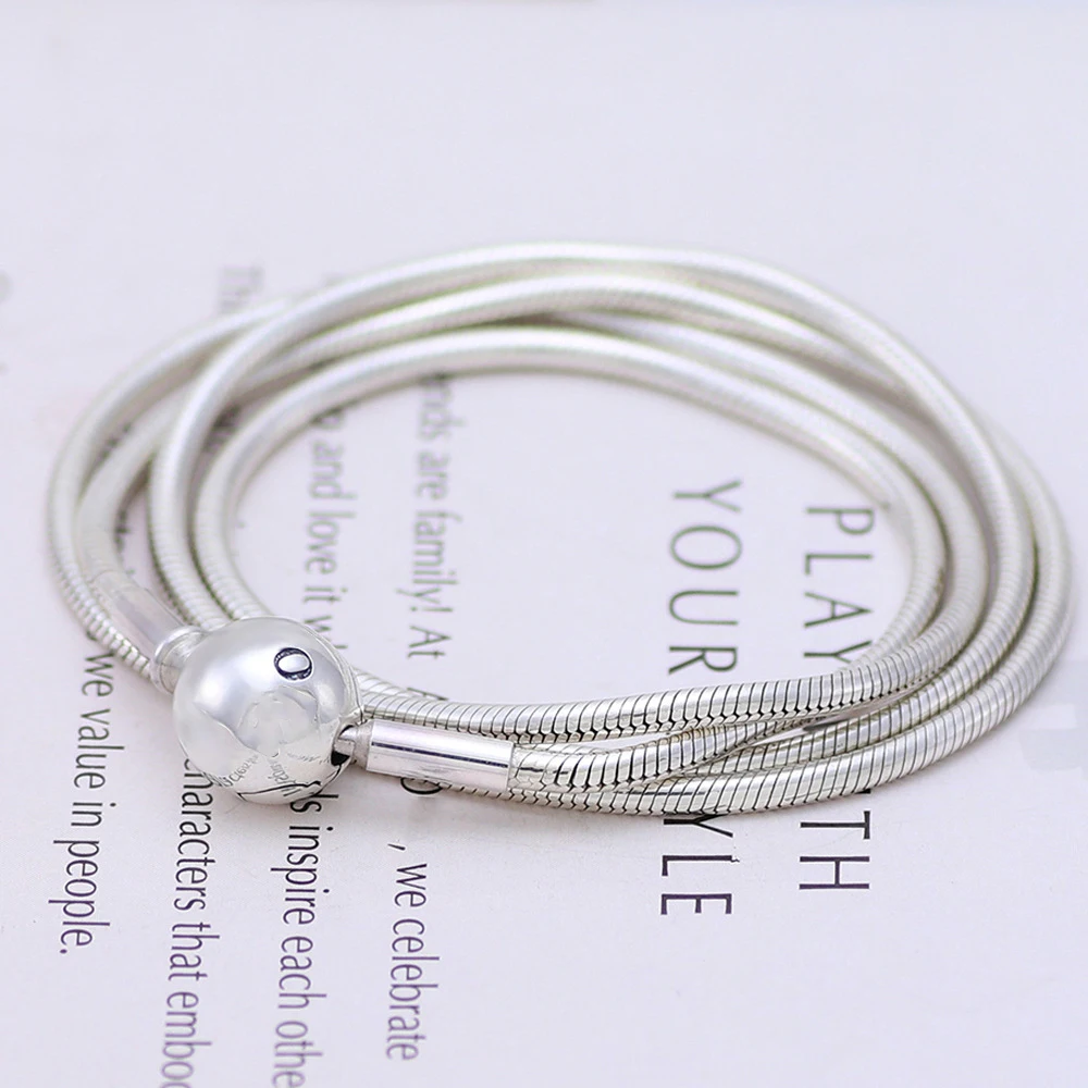 

Charm original 925 sterling silver necklace female. Iconic snake bone chain