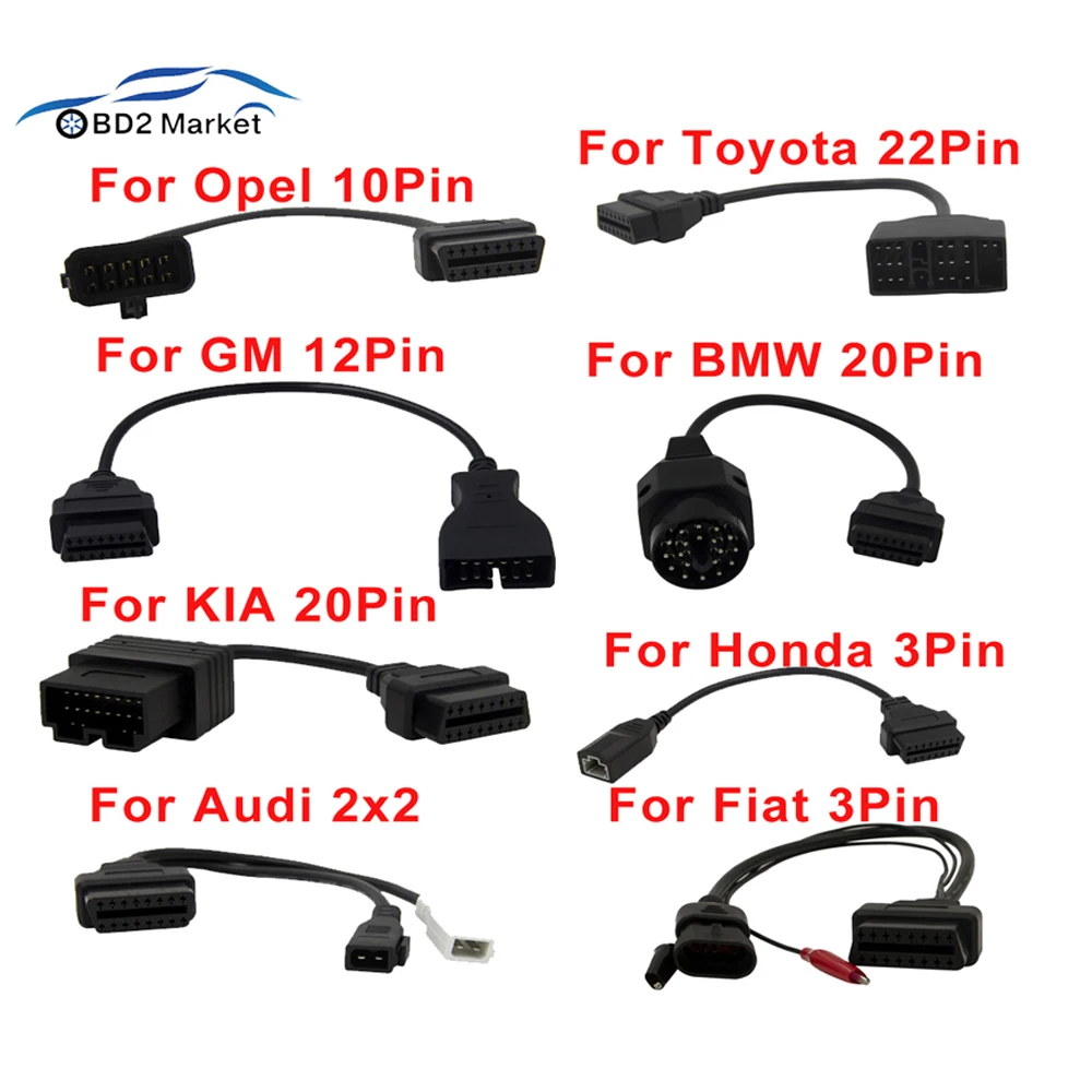 OBD OBD2 Диагностический кабель для GM 12 Pin на 16 2 коннектор адаптер BMW 20 OBDII elm327 Opel Opcom 10