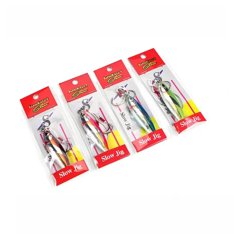 

Hunthouse lead jig lure fishing lure Metal Jigging 80g Hard Bait fishing lures 40/60/100g Double Hooks Slow Jigging Lures