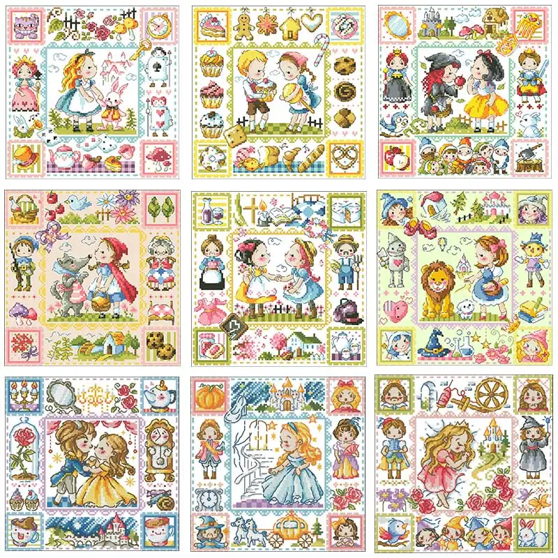 

Fairy tales patterns Counted Cross Stitch 11CT 14CT DIY Cross Stitch Kits Embroidery Needlework Sets home decor