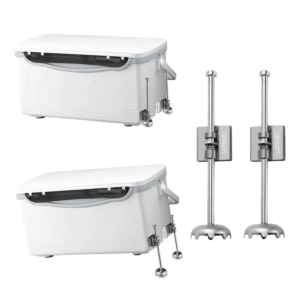 

1 Pair Alloy Telescopic Fishing Box Lifting Legs Support Foot Stand