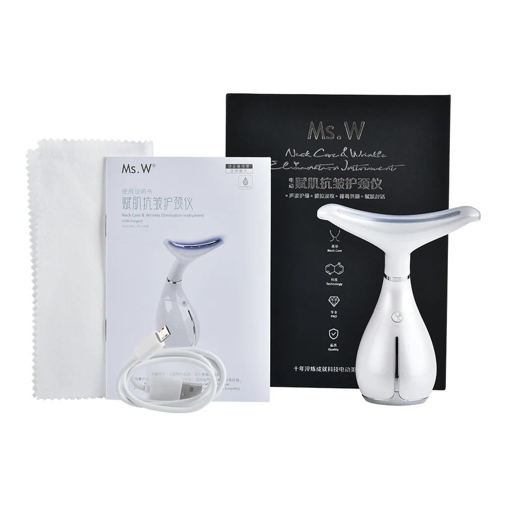 Подбородок Шея Массажер для лифтинга уход за кожей лица ультразвуковой