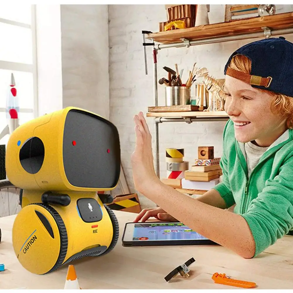

Smart Robot Toys Dance Voice Command Versions Touch Control Interactive Robotics Toys Boys Girls Recorder Xmas Gift for Kids