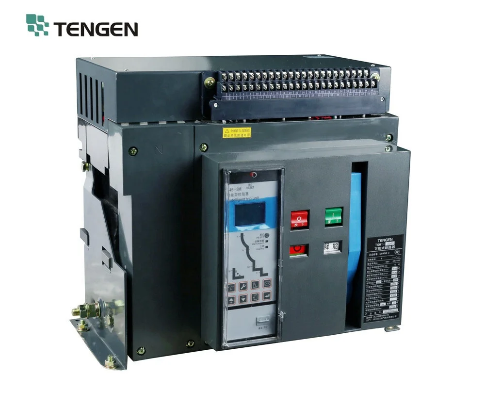 

TENGEN factory supply 2000A 3P fixed type Intelligent air circuit breaker ACB