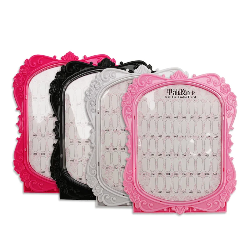 48 цветов s диаграмма дисплей для ногтей Гель-лак книжка цветная карточка салонов
