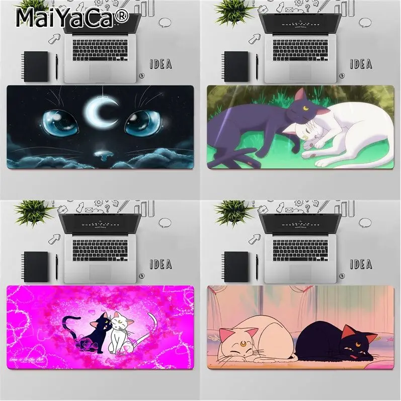 

MaiYaCa Top Quality Cute japan moon cat DIY Design Pattern Game mousepad Free Shipping Large Mouse Pad Keyboards Mat