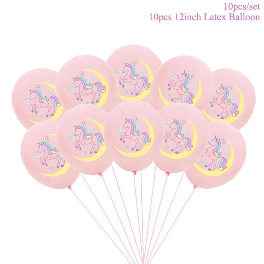 Latex Balloons 2 TAOUP 5 шт. одноразовые татуировки Единорог стикер с днем рождения Единорог Декор ребенок душ девушка Unicornio День Рождения Декор дети - Цвет: Latex Balloons 2
