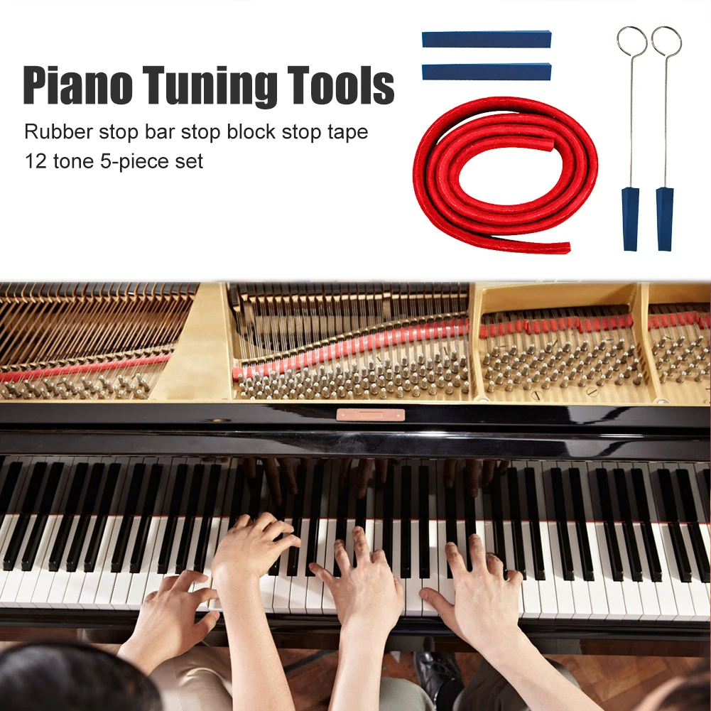 

Профессиональный портативный тюнер для пианино, 5 шт./компл., бесшумный комплект для тюнера, детали для пианино, бесшумная лента, инструменты...