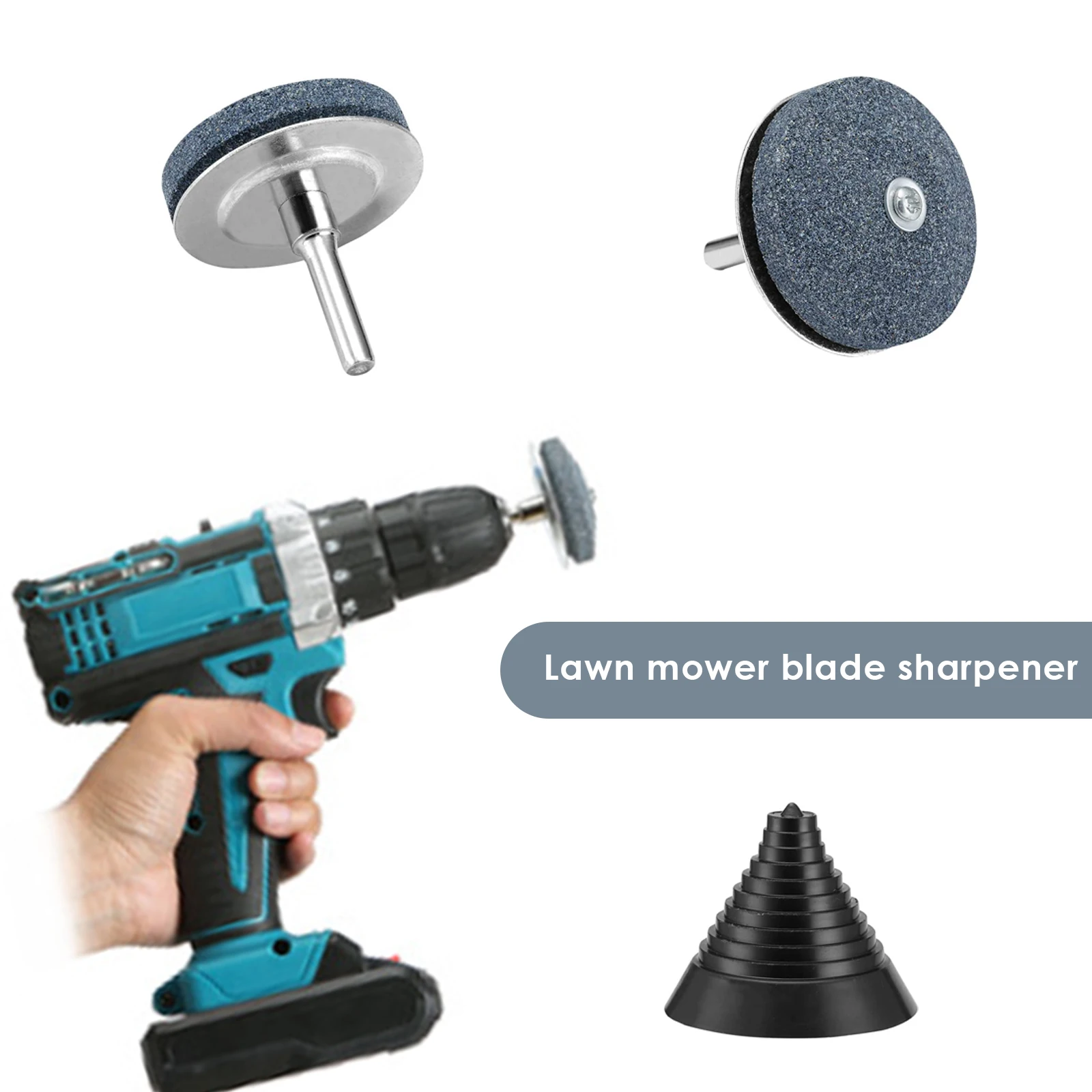 

Lawnmower Blade Sharpener High Temperature Resistance Grinding Rotary Drill Cuts Grinding Tools For Any Power Hand Drill