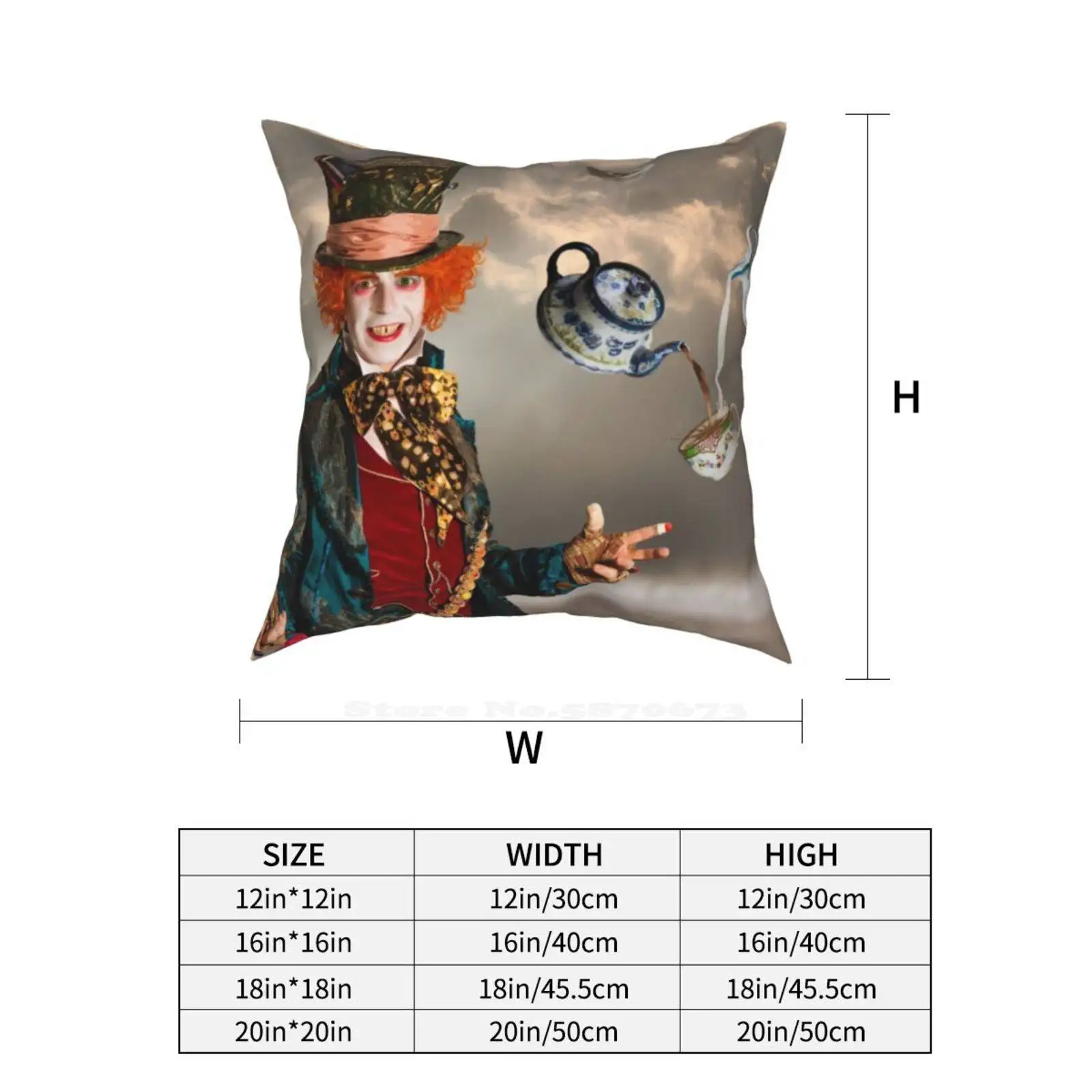 Диванная подушка для чайной вечеринки Mad Hatters наволочка чайника чашка чая