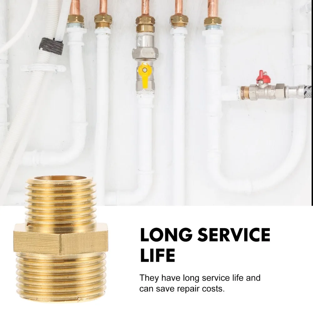 

2Pcs Pipe Connectors Fittings Docking Two Straight Thread Pipe Connectors