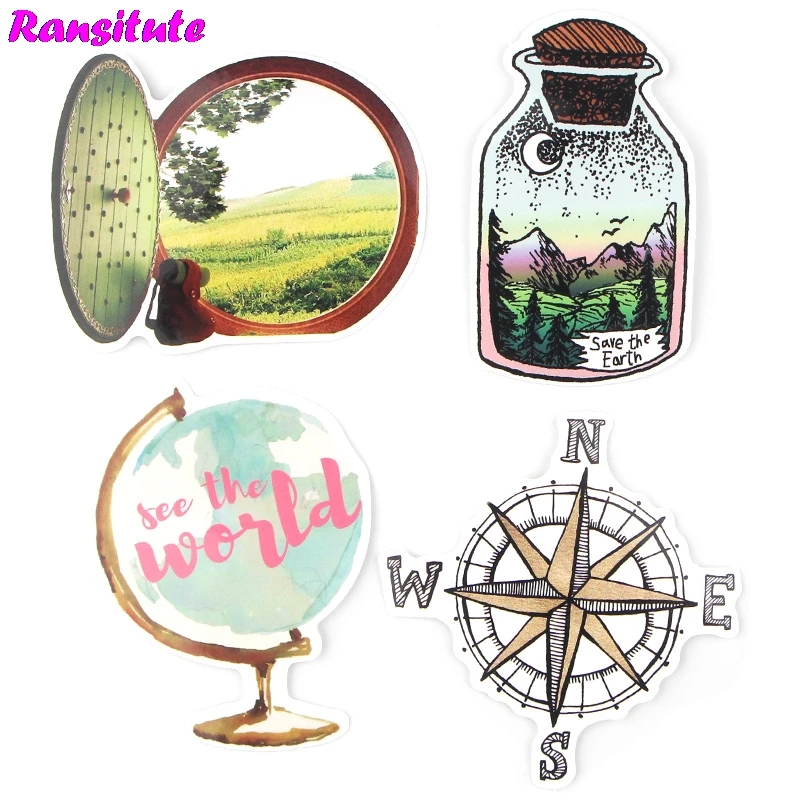 60 шт./компл. забавные детские наклейки Приключения на открытом воздухе сделай сам