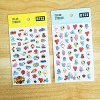 HQbtsc Bangtan Boys Groups Cartoon new transparent stickers Computer stickers Mobile phone stickers Book stickers