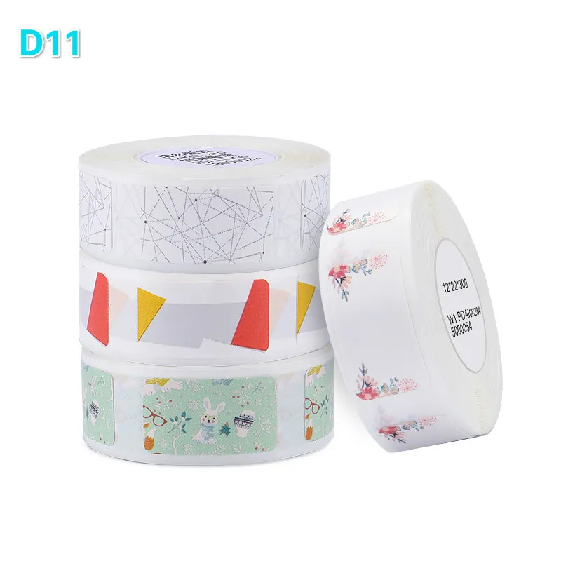 Niimbot D11/D61 Label Printer Printer Paper Roll Label Sticker Waterproof Anti-Oil Tear-Resistant Price Label Scratch-Resistant mini label printer paper printing label waterproof anti oil price label pure color scratch resistant label sticker paper r50