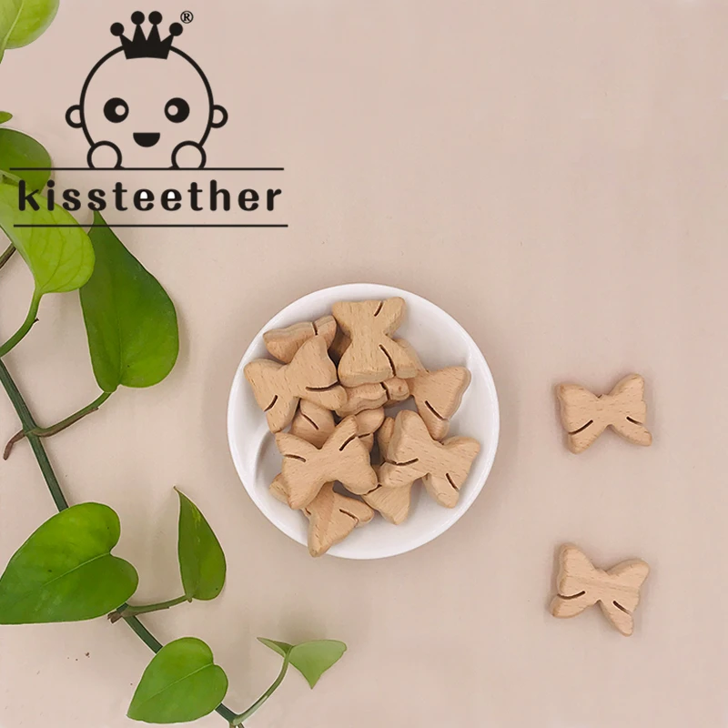 

Бусины-бабочки деревянные из бука, пищевого качества, 20 шт.