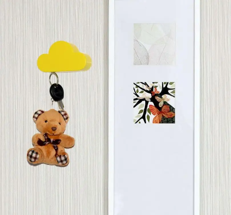 Скидка 100pcs Новые квалифицированные новизны для дома, Белое Облако Форма Магнитный магниты брелок для ключей горячая Распродажа SN3574