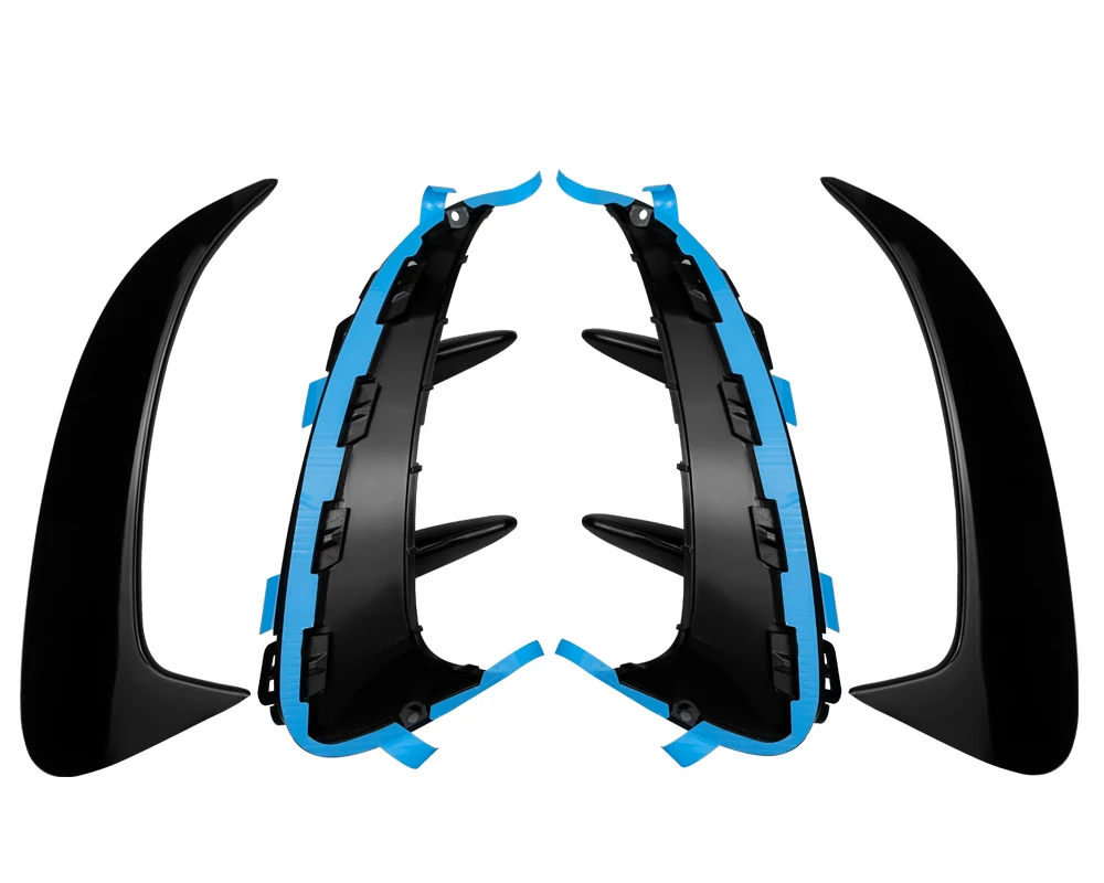 Глянцевая черная накладка на задний бампер наклейки в виде губ заклепки крыло