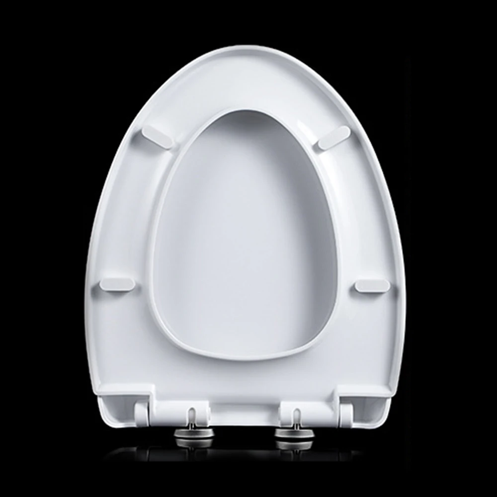 

Toilet Seats V Type 01G Thicken White PP Material Silent Slow Down WC PP Universal Replacement Compression And Wear Resistance