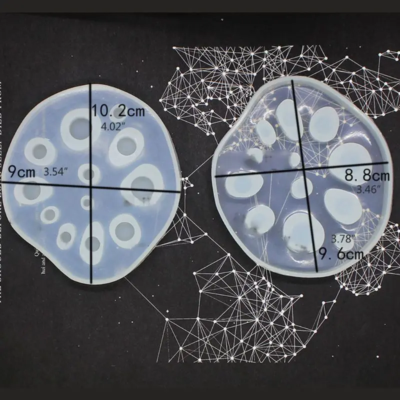 DIY ломтики корня лотоса нерегулярные подставки прессформы эпоксидная смола
