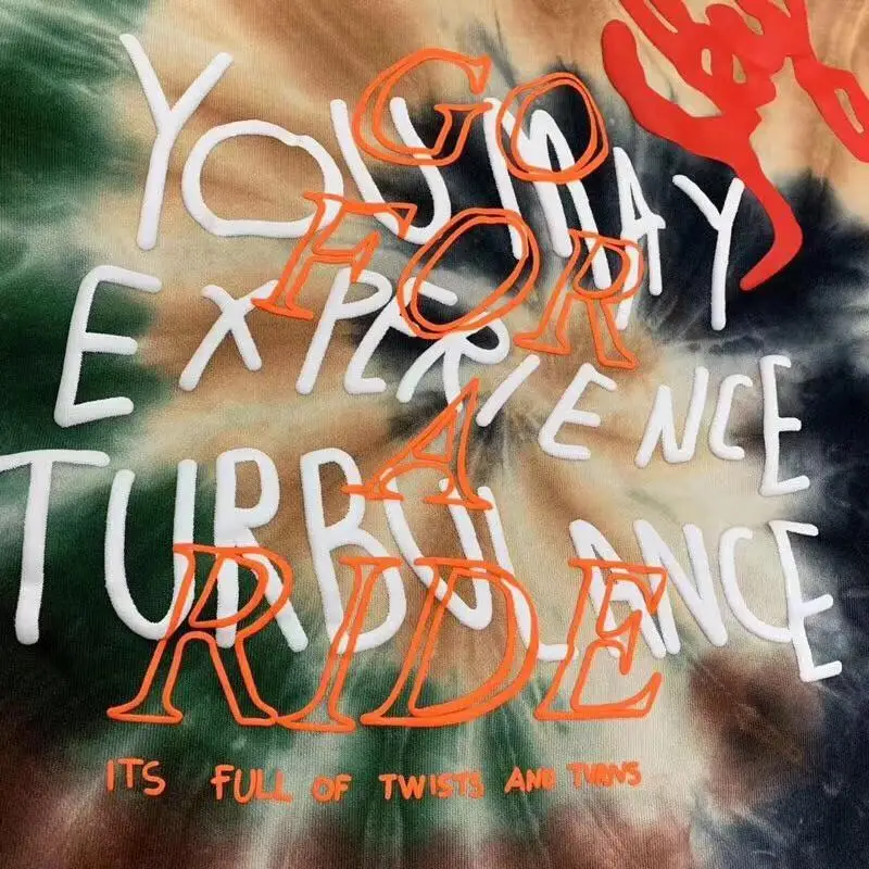 

TRAVIS SCOTT x DOVER Star Tie Dye Hooded Screamer Women Men Hoodies 1:1 Best Tie dyeing Sweatshirts ASTROWORLD Pullover