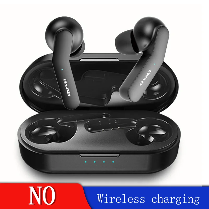 No wireless Newset AWEI T10C TWS беспроводные bluetooth-наушники auriculares Bluetooth inalambrico, гарнитура с управлением, гарнитура для xiaomi - Цвет: No wireless