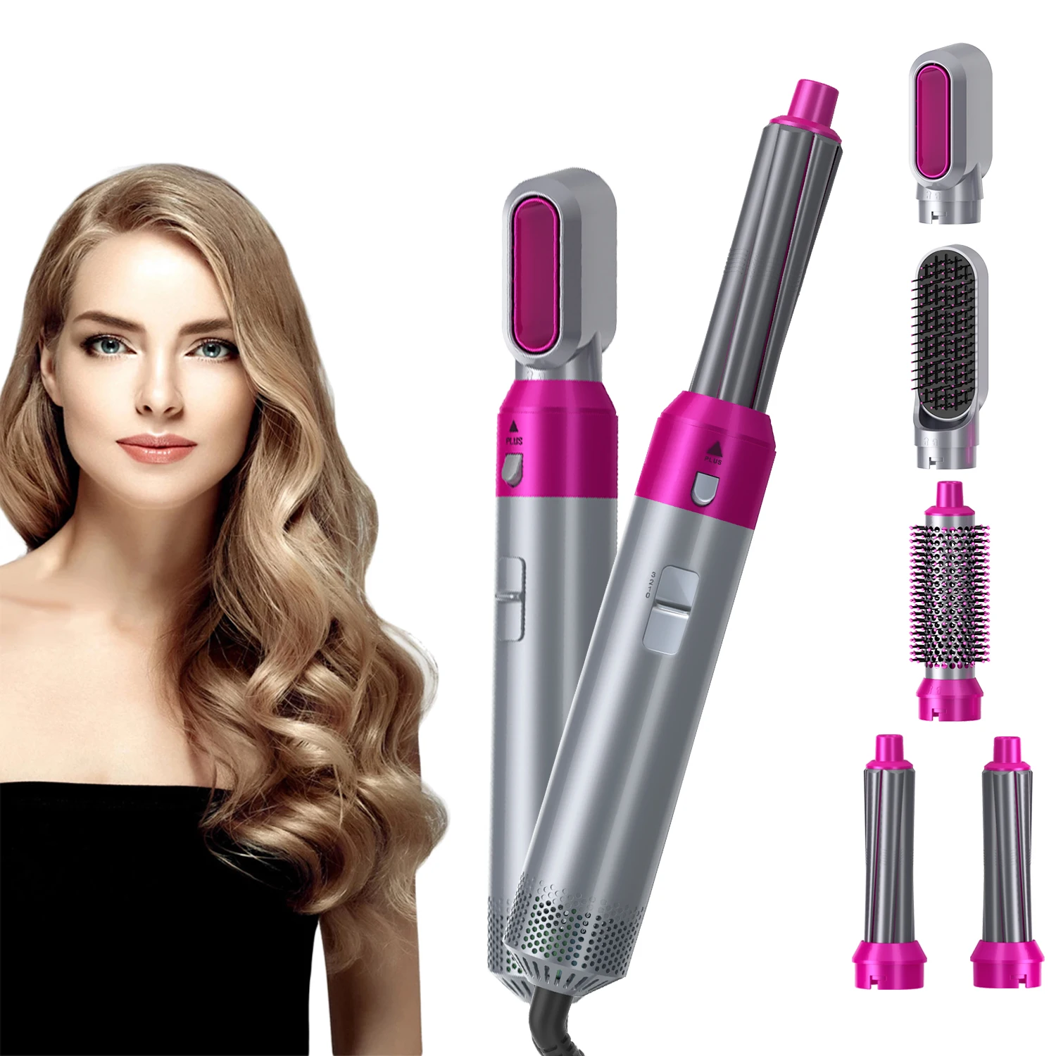 

One Step Hair Dryer And Volumizer Blower Professional 5-in-1 Hair Curling Wand Hot Air Brush Blow Hairbrush Styling Tools Styler