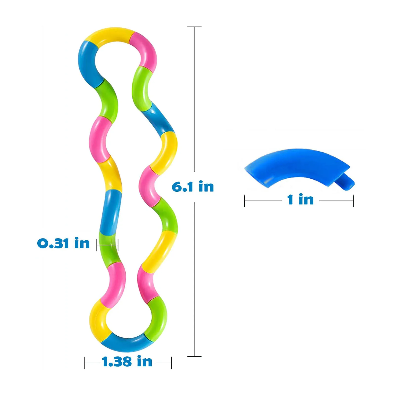 

4PCS Twisted Ring Magic Fidget Toys DIY Winding Therapy Anxiety Stress Relief Toy Twist Rope Tangle Finger Decompression Toy