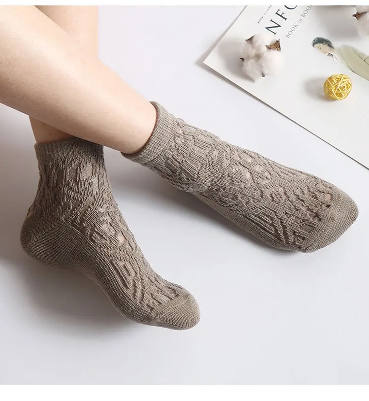 5 пар/партия женские мягкие хлопковые носки на весну и лето модные