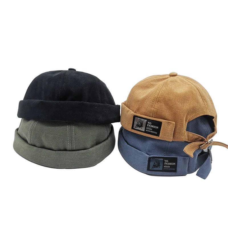 new era skully beanie Men's Women's Beanies Melon Caps Streetwear Print Hip Hop Brimless Beanie Cap Skullies Bonnets Hat For Male Female ski beanie