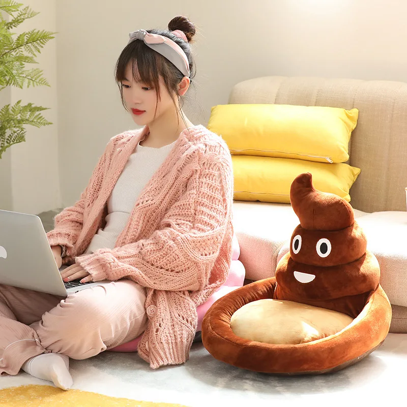 

1pc 40*40*40cm funny poop plush cushion funny pink pig poop pillow funny funny gift home office