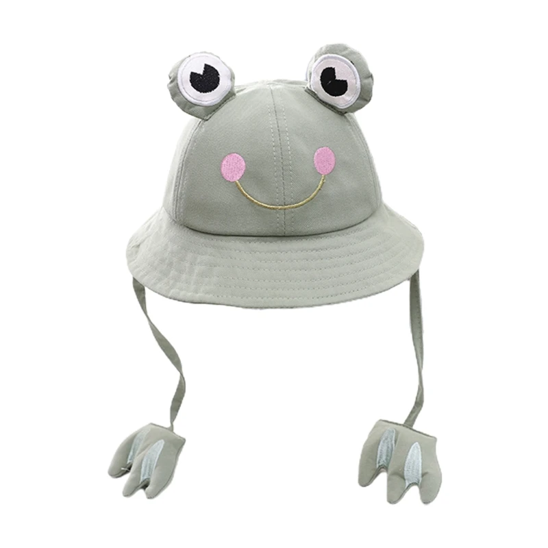 

Toddler Kids Cartoon Frog Eye Paw Bucket Hat Sunscreen Wide Brim Fisherman Cap