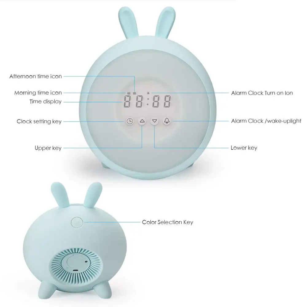 8 видов цветов будильник Sunrise с симуляцией восхода солнца и заката 15