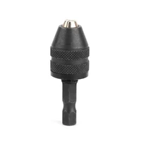 1pc keyless drill chuck 6 35mm 14 hex shank holds micro drills adapter converter hex shank conversion 0 3 3mm