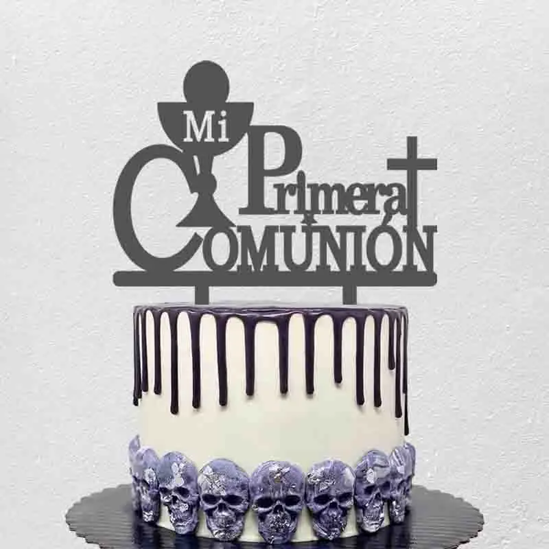 Испанский Mi Primera Comunion торт Топпер для детей вечерние украшения торта фигурки