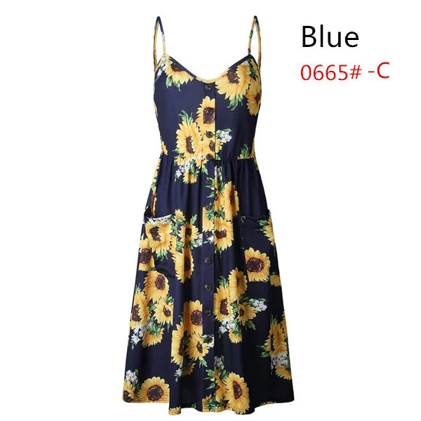 0665Blue Сексуальное женское платье с v-образным вырезом на бретельках, без рукавов, с открытой спиной, длинные платья, лето-весна, женское платье - Цвет: 0665Blue