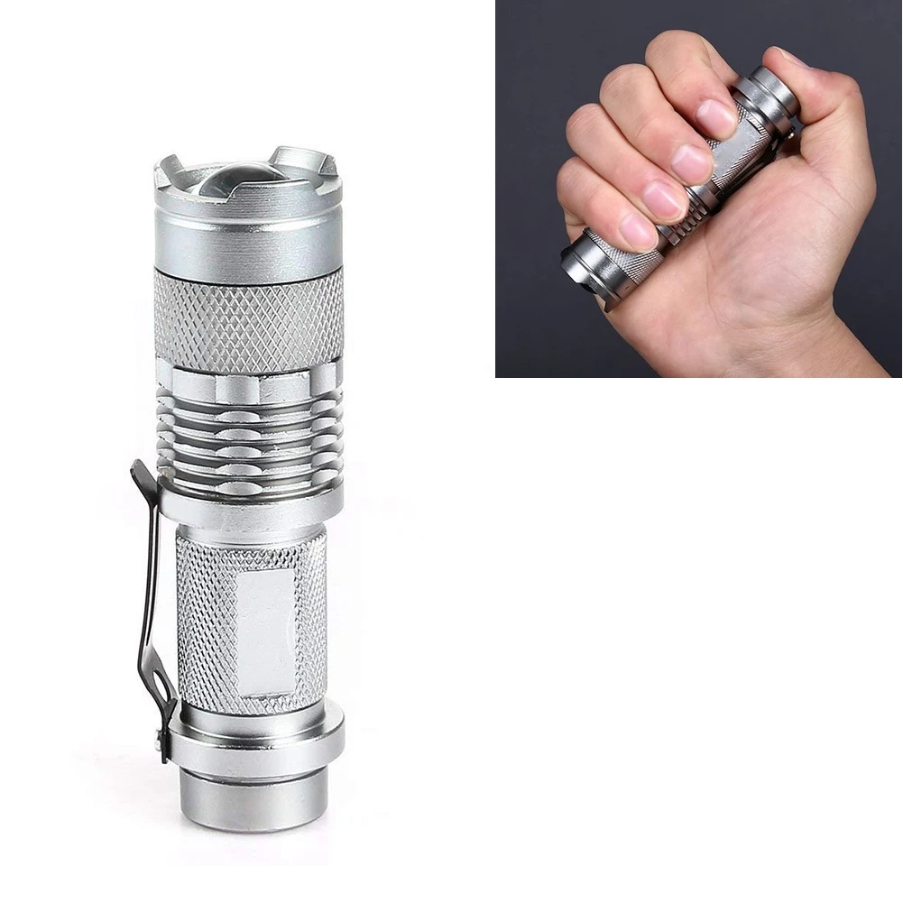 

SK68 Mini Led Flashlight Torch Adjustable Zoom Light Lamp Light For Camping And Hiking Outdoor Camping Tactics Flash Light