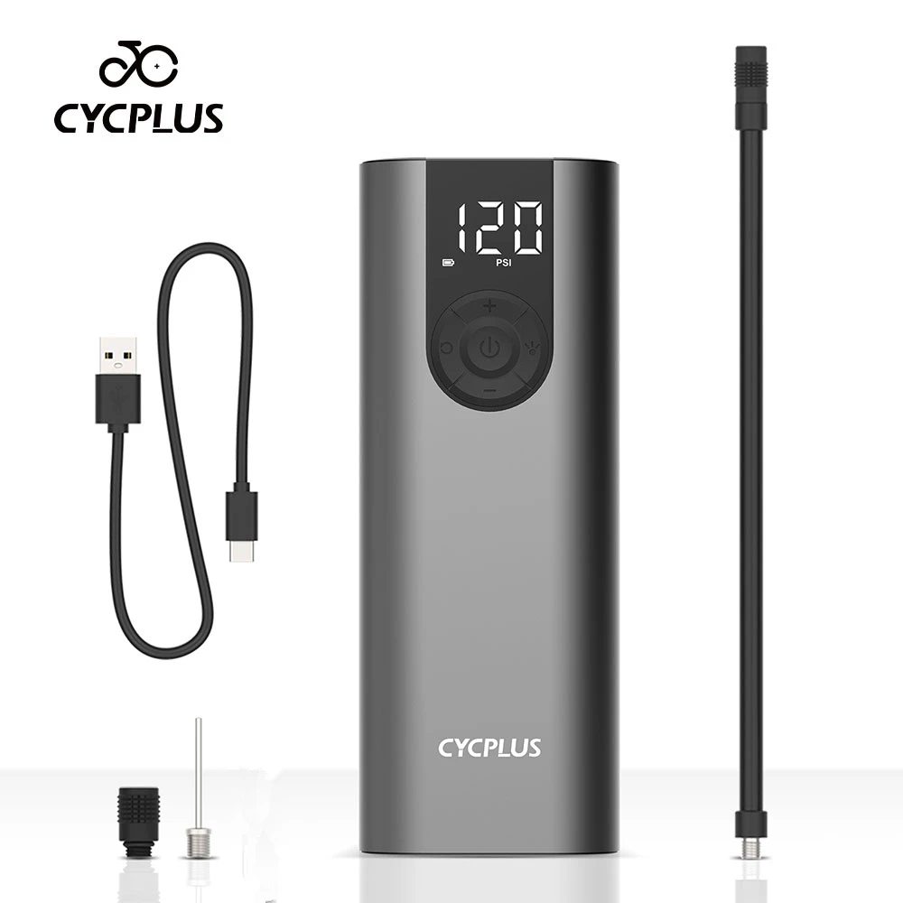 CYCPLUS A8 Portable Bicycle Tire Pump Smart Air Inflator Electric Mini Compressor 2600mAh Rechargeable Battery for Car Balls | Спорт и