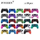 Тонкий контроллер IVYUEEN для PlayStation 4 PS4 Pro, силиконовый гелевый Чехол, защитный чехол с 8 аналоговыми захватами для большого пальца