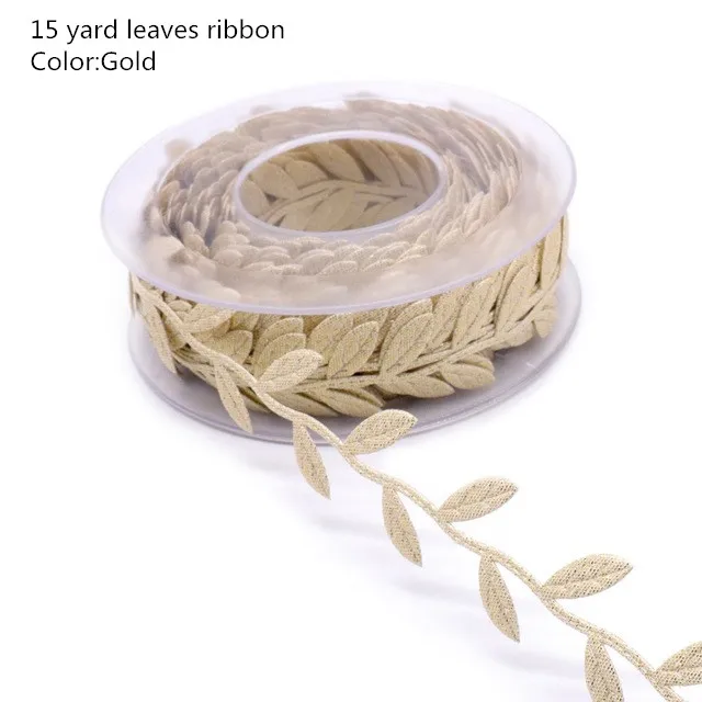 15 Yard Gold 1 ярд имитация зеленых листьев плетение пеньковая веревка DIY Свадьба День рождения свадебное украшение из ротанга подарочная упаковка букета веревка 5 мм - Цвет: 15 Yard Gold