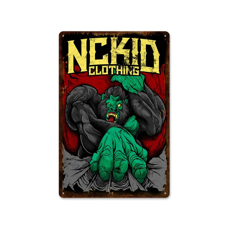 Жестяной знак украшение детской комнаты винтажный череп мультяшная