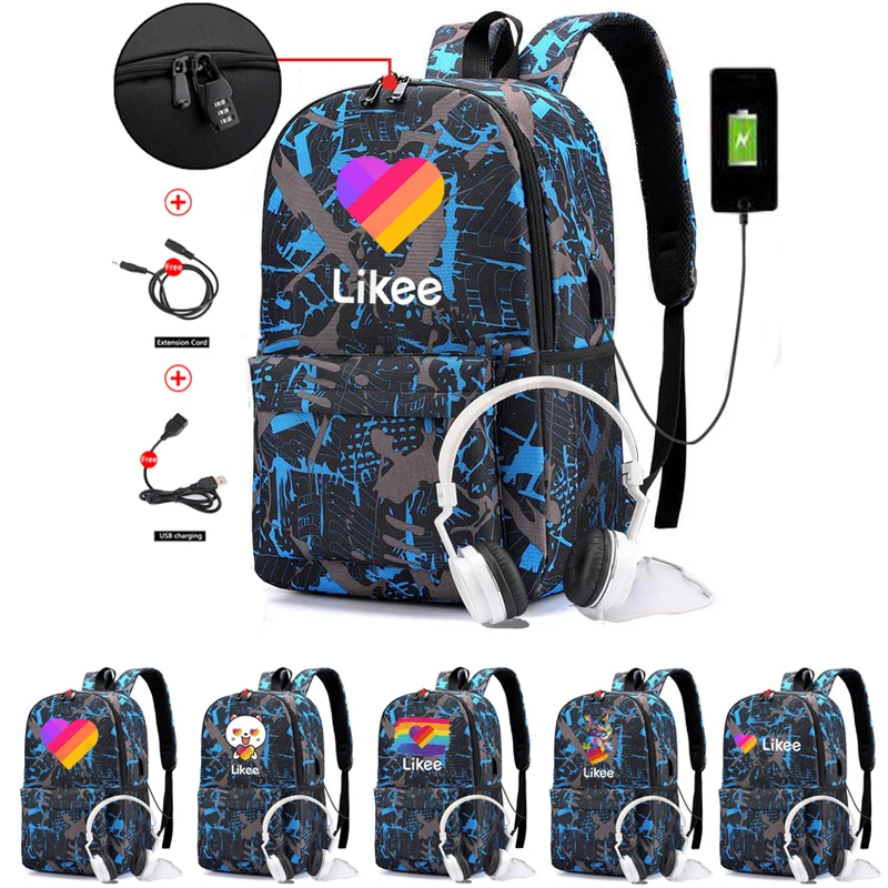 Новый студенческий рюкзак Likee холщовый для мужчин и женщин модная сумка с защитой