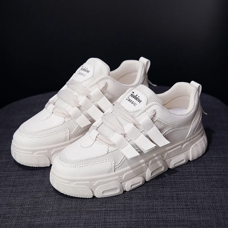 Новинка весны 2020 стильная женская обувь Уличная Повседневная на толстой подошве