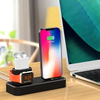 3in1 silicone gel charging holder dock station charger stand cargador for apple watch iwatch airpods for iphone 13 12 11 pro max