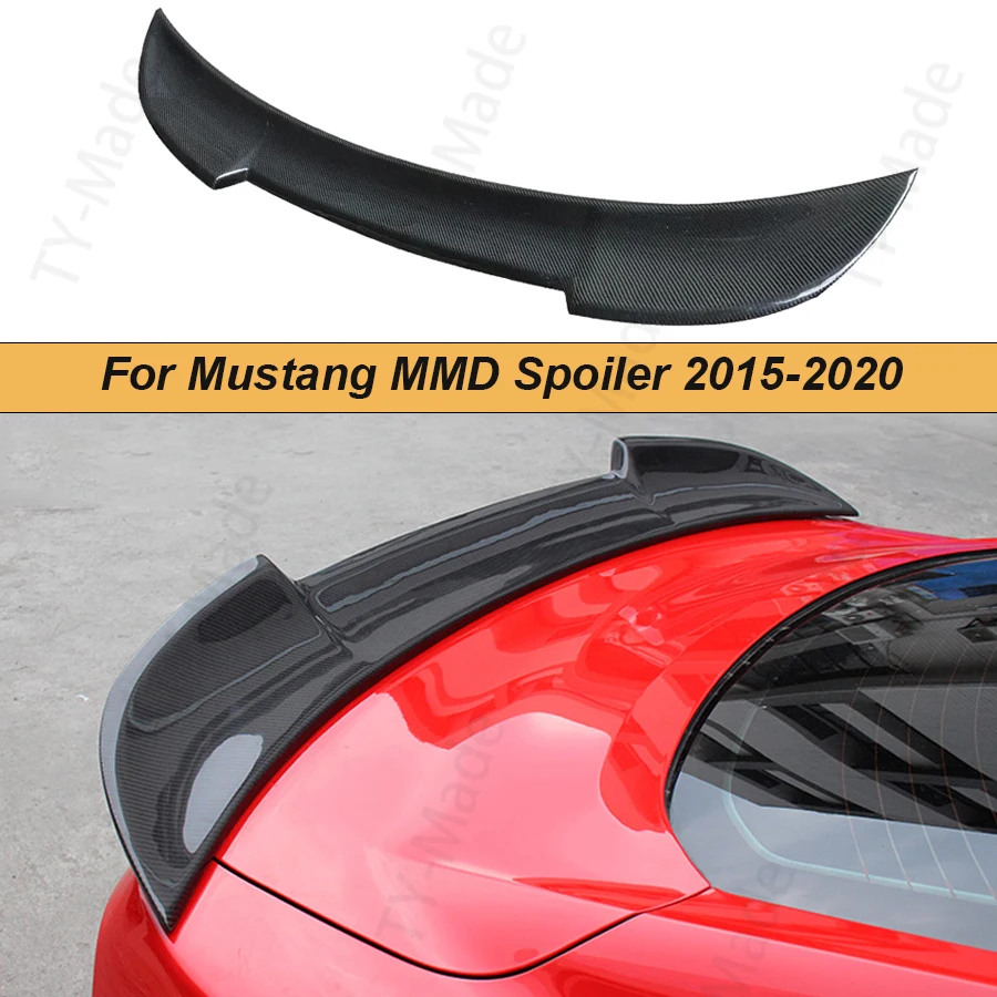 

Высококачественный спойлер на крыло заднего крыла из углеродного волокна/ФАП для Ford Mustang Coupe GT V8 V6 Coupe 2015 - 2020 MMD, стильный спойлер