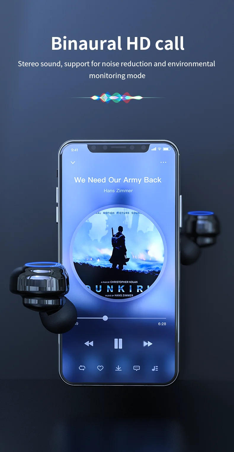 TWS A1 Беспроводные Bluetooth 5,0 наушники бинауральные наушники с поддержкой звонков с зарядным боксом стерео гарнитура для HUAWEI XIAOMI iPhone