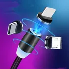 Магнитный кабель Micro USB 1 м для телефонов Samsung, Xiaomi, Huawei, кабель для быстрой зарядки, кабель USB Type-C, магнитное зарядное устройство, провод, шнур